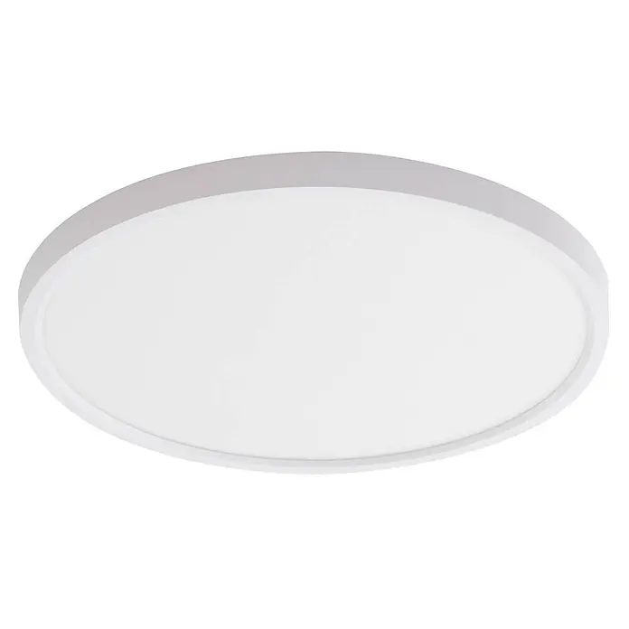 Lindby LED Deckenlampe Smart Home in weiß, dimmbar Deckenleuchte rund -  - Weißes, rundes Aufputz-LED-Deckenpanel.