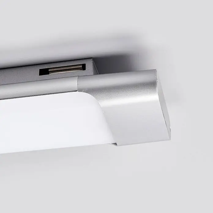 Arcchio LED Deckenlampe in weiß, silber, Deckenleuchte -  - Elegante silberne LED-Leuchte aus Aluminium mit mattiertem Diffusor, ideal für Spiegel- oder Bilderbeleuchtung.