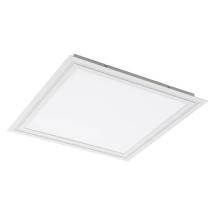 Lucande LED Deckenlampe in weiß, dimmbar Deckenleuchte -  - Weißes quadratisches LED-Deckenpanel mit schlankem Metallrahmen.