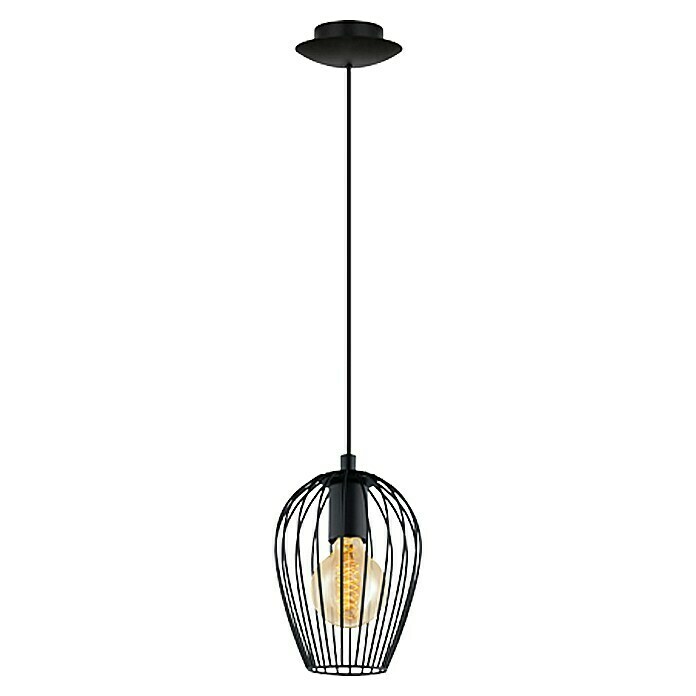 Eglo Newtown Viseća svjetiljka (Crna, Visina: 110 cm, E27, S 1 žaruljom)