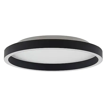 Lucande LED Deckenlampe in schwarz, up down Deckenleuchte rund