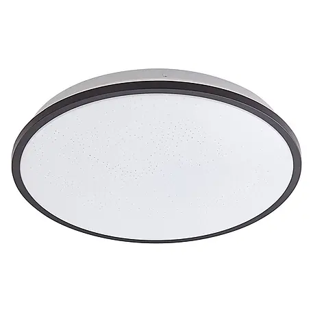 Lindby LED Deckenlampe in schwarz, Deckenleuchte rund