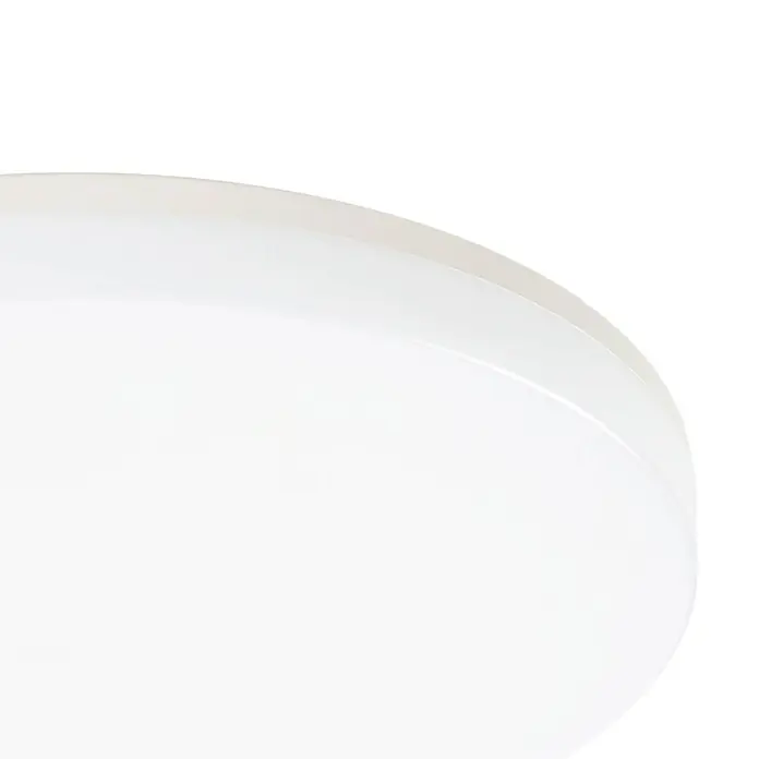 PRIOS LED Deckenlampe in weiß, Deckenleuchte rund -  - Weißer, runder LED-Deckenleuchten-Diffusor.