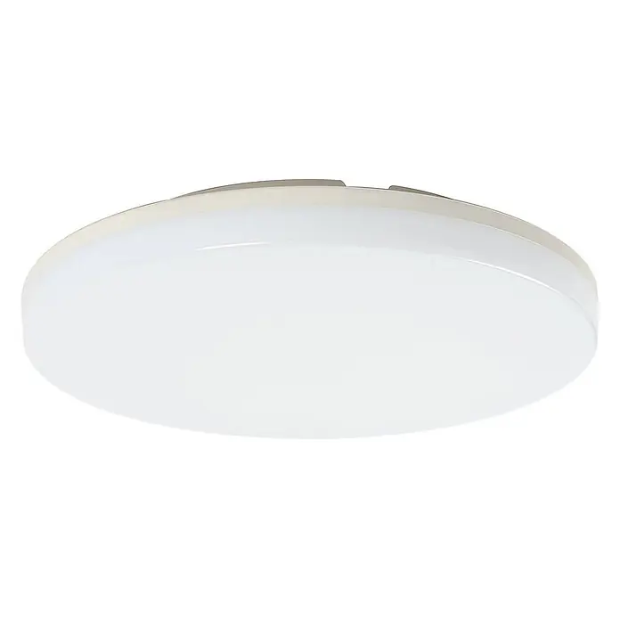 PRIOS LED Deckenlampe in weiß, Deckenleuchte rund -  - Runde weiße Deckenleuchte mit transluzenter Abdeckung und hellem Gehäuse.