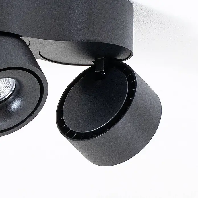 Arcchio LED Deckenlampe in schwarz, Deckenleuchte -  - Mattschwarzer Deckenstrahler mit zwei verstellbaren zylindrischen Köpfen.