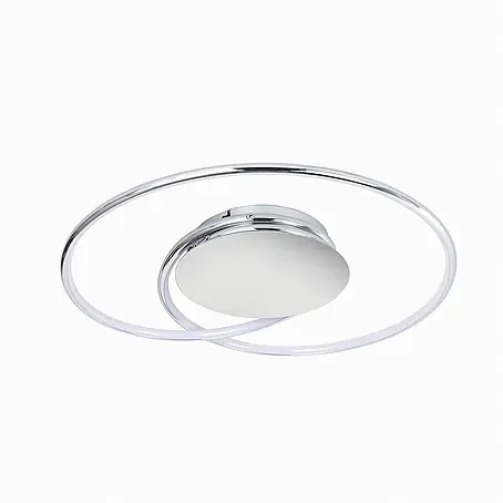 Lindby LED Deckenlampe modern chrom, weiß, LED Deckenleuchte Wohnzimmer