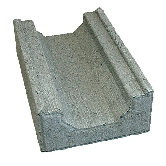Christoph Kabelkanalstein - 20 x 12,2 x 5,9 cm, Beton - Ein einzelner Betonablaufkanal, der sich ideal für die Oberflächenentwässerung eignet. Er ist robust und langlebig.