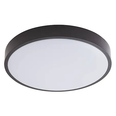 Lindby LED Deckenlampe in schwarz, Deckenleuchte rund