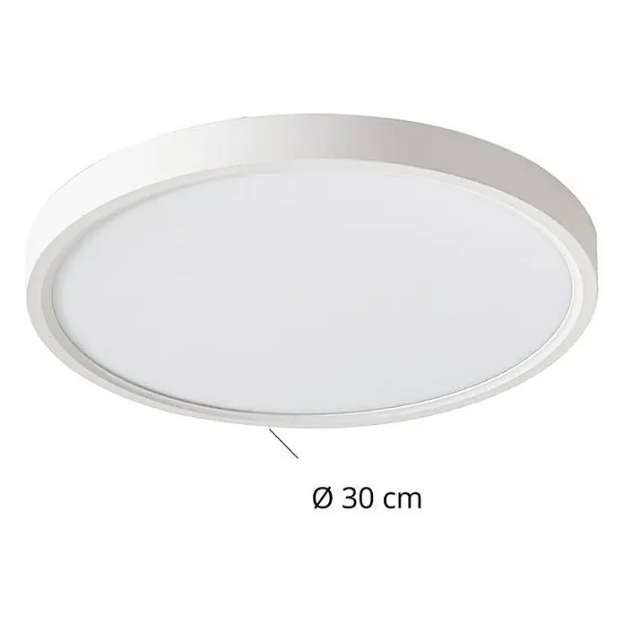 Lindby Deckenleuchte Deika - weiß / opal - Weiße runde LED-Deckenleuchte mit mattierter Abdeckung, 30 cm Durchmesser.