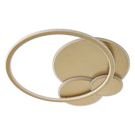 Lucande LED Deckenlampe in gold, Deckenleuchte rund
