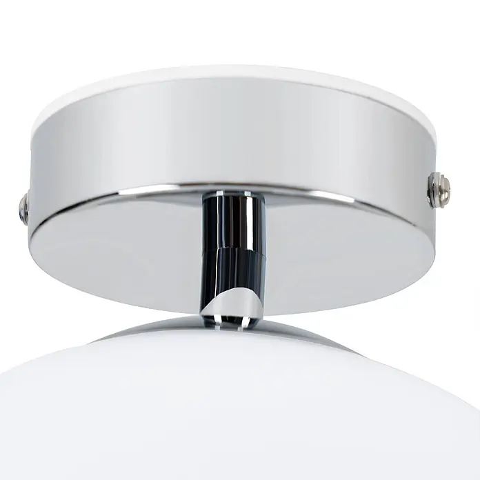 Arcchio LED Deckenlampe in weiß, chrom, Deckenleuchte -  - Deckenleuchte aus Chrom und Weiß mit Metallbasis und gewölbtem Diffusor.