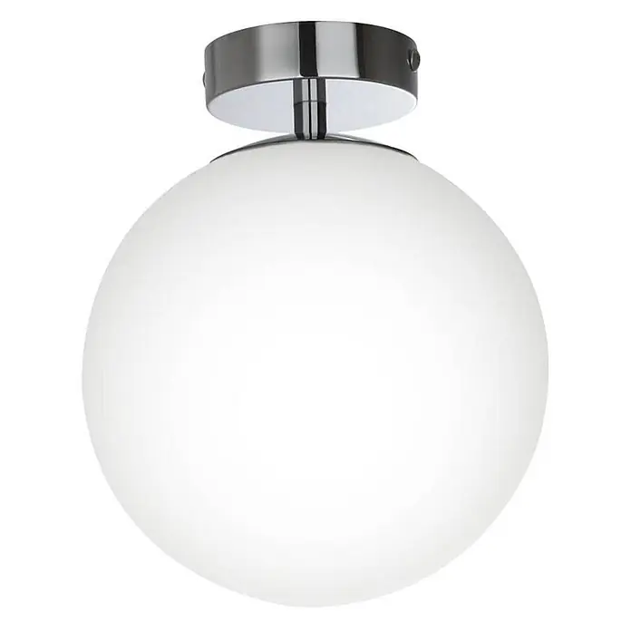 Arcchio LED Deckenlampe in weiß, chrom, Deckenleuchte -  - Deckenleuchte aus Chrom mit kugelförmigem weißem Glasschirm.