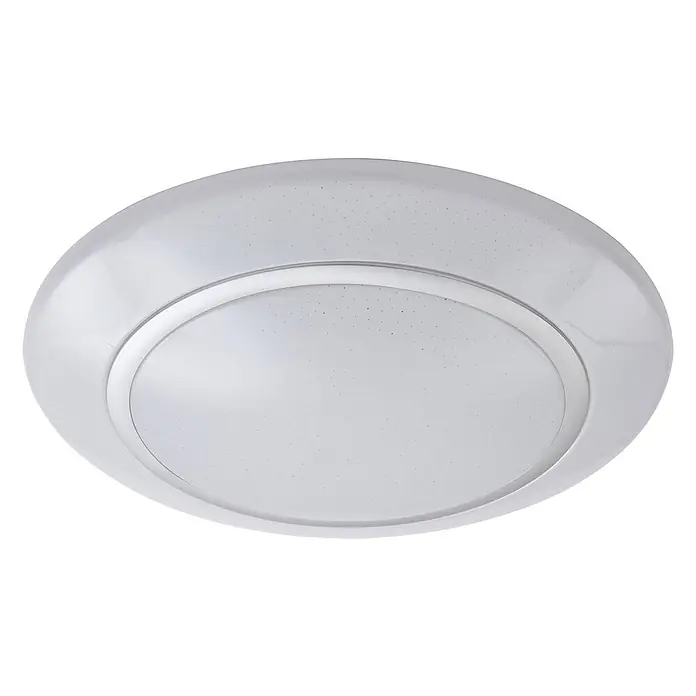 Lindby Deckenleuchte Felecina - weiß / opal - Weiße, runde LED-Deckenleuchte zur Unterputzmontage mit matter, dezent gesprenkelter Abdeckung.