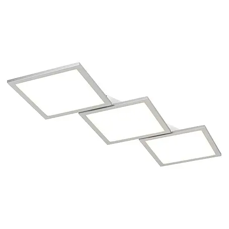 Lucande LED Deckenlampe in silber, weiß, dimmbar Deckenleuchte