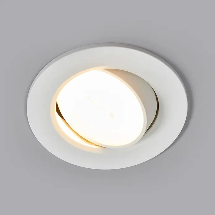 Arcchio LED Einbaustrahler in weiß, Spots Deckenleuchte -  - Weißer verstellbarer Einbaustrahler, schräge Lichtquelle. Deckenleuchte zum Einbau.