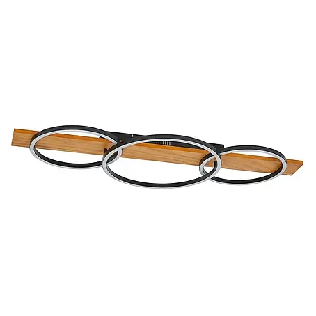 Lindby LED Deckenlampe in holz, weiß, Deckenleuchte