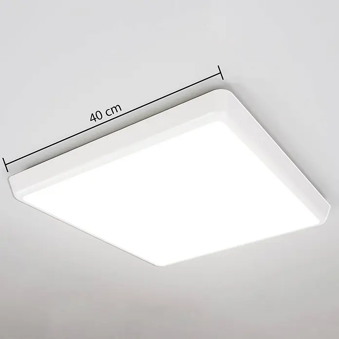 Arcchio LED Deckenlampe in weiß, Deckenleuchte -  - Quadratische weiße LED-Deckenleuchte, 40 cm.