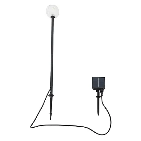 Lindby LED Solar Gartenlampe Erdspieß in schwarz matt, transparent,