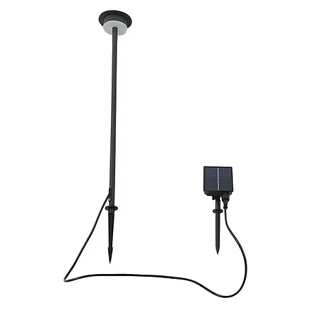 Lindby LED Solar Gartenlampe Erdspieß in schwarz matt, Erdspießlampe