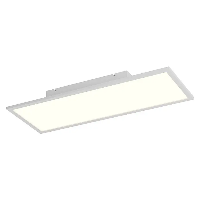 Lindby LED-Panel Luay - weiß / opal, weiß / opal - Weißes rechteckiges LED-Deckenpaneel mit integrierter Halterung.