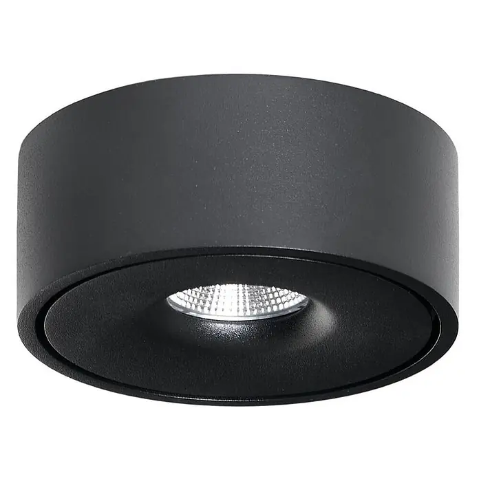 Arcchio LED Deckenlampe in schwarz, Deckenleuchte rund -  - Schwarzer zylindrischer LED-Aufbau-Downlight.