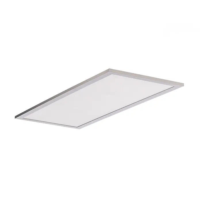 Lindby LED-Panel Livel - alu / grau / zink - Rechteckige LED-Flächenleuchte mit silbernem Rahmen.