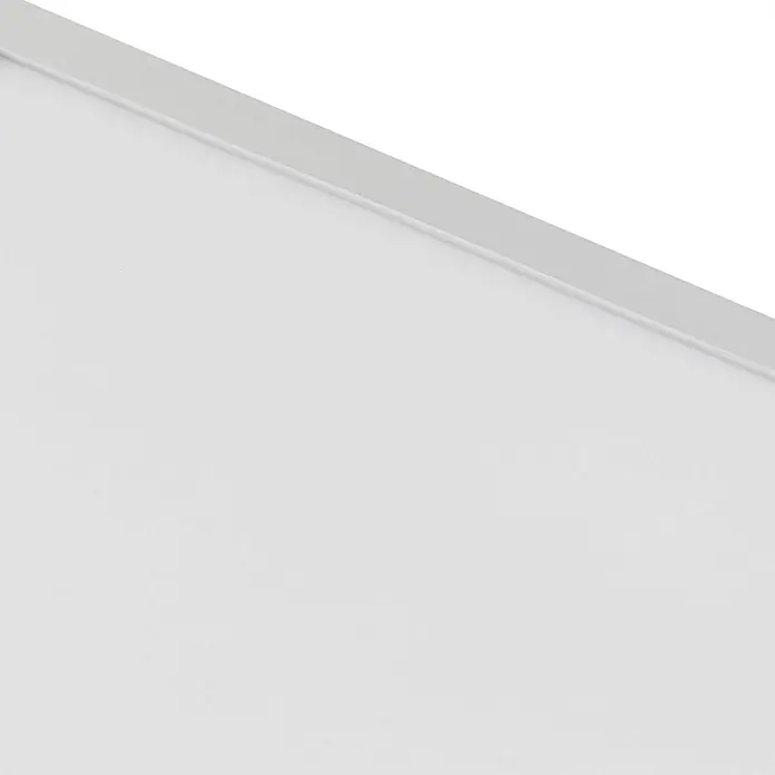Lindby LED-Panel Lamin - weiß / opal - Weißes Paneel mit einem hellgrauen Rahmen entlang der Oberkante.