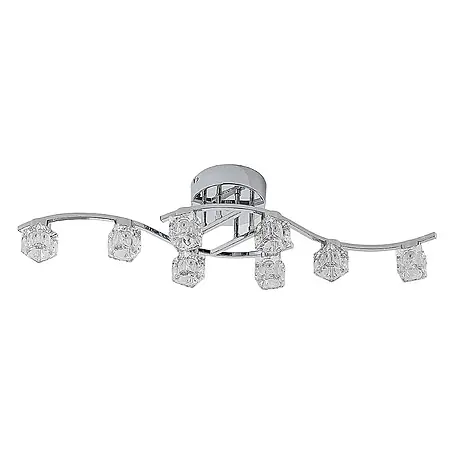 Lindby LED Deckenlampe in transparent, chrom, Deckenleuchte