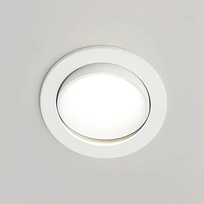 Arcchio LED Einbaustrahler in weiß, Spots Deckenleuchte -  - Runde weiße Einbauleuchte für die Decke mit hellem, leuchtendem Zentrum.