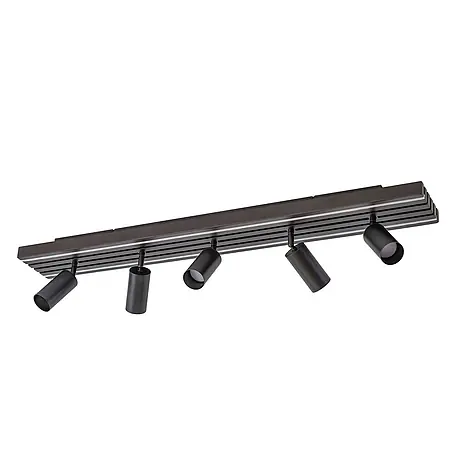 Lucande LED Deckenlampe in holz, schwarz, dimmbar Deckenstrahler