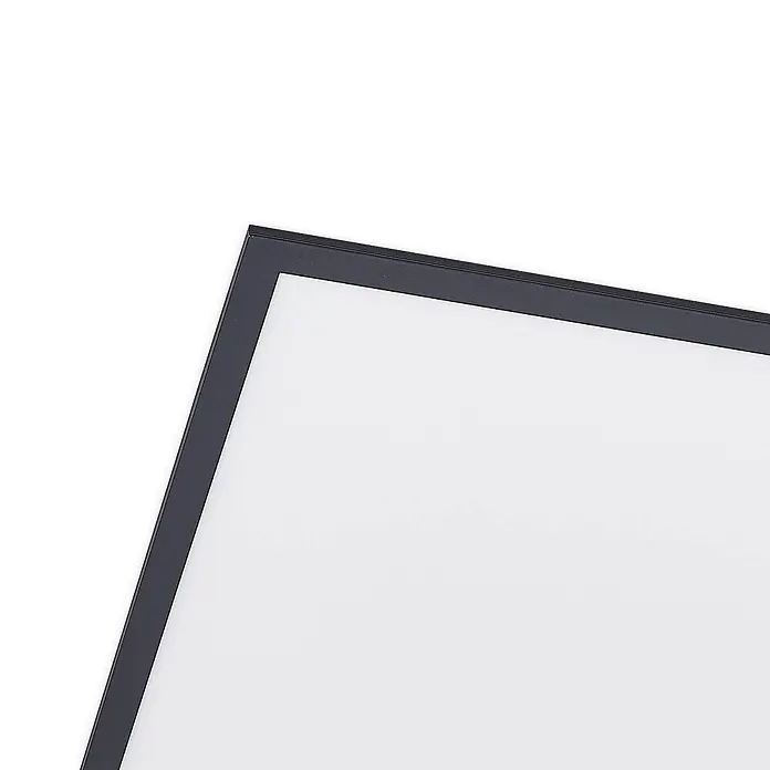 Lindby LED-Panel Nelios - schwarz, schwarz, Neutralweiß - Dunkelgrauer Rahmen mit feinen horizontalen Rillen um ein weißes Panel.