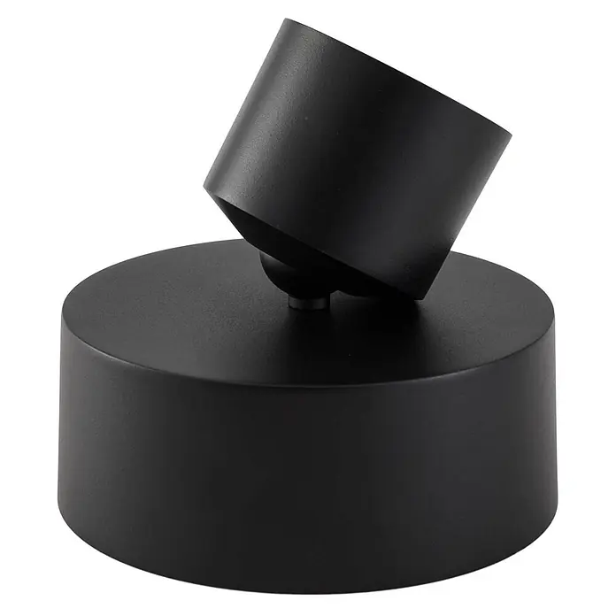 Lindby LED Deckenlampe in schwarz, Deckenstrahler -  - Verstellbare matte schwarze zylindrische Deckenstrahlerbasis.