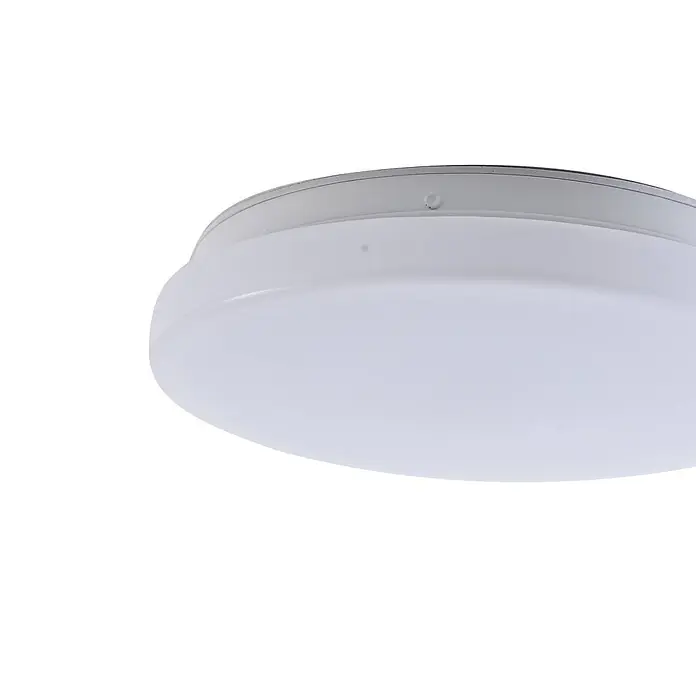 Lindby LED Outdoor Deckenlampe in weiß, mit Bewegungsmelder, Deckenleuchte -  - Runde, weiße Deckenleuchte für die Aufputzmontage mit mattierter Abdeckung.