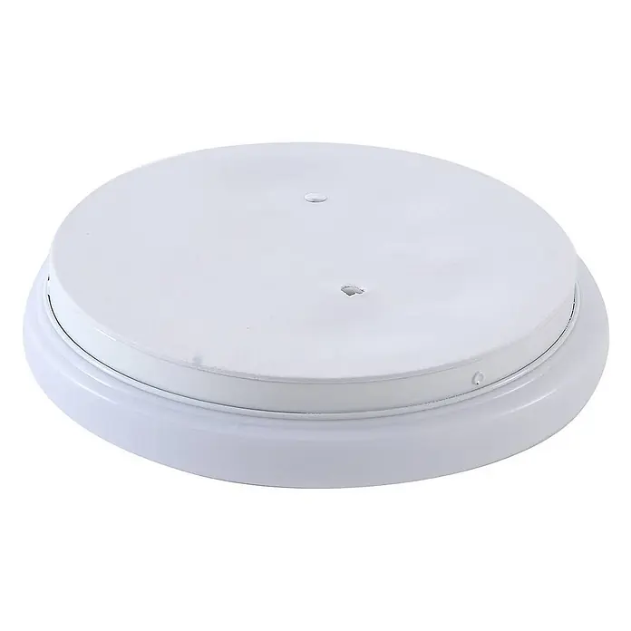 Lindby LED Outdoor Deckenlampe in weiß, mit Bewegungsmelder, Deckenleuchte -  - Weiße, runde, aufputzmontierte Metallbasis für Leuchten mit geschichtetem Design.