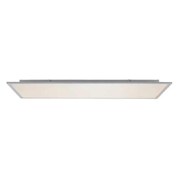 Lindby LED-Panel Zento - alu / grau / zink - Rechteckige LED-Panel-Leuchte mit silbergrauem Rahmen und weißem Diffusor, zur Deckenmontage geeignet.