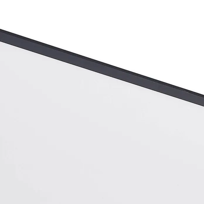 Lindby LED-Panel Nelios - schwarz, Neutralweiß - Dunkelgraues Schienenprofil mit parallelen Rillen.