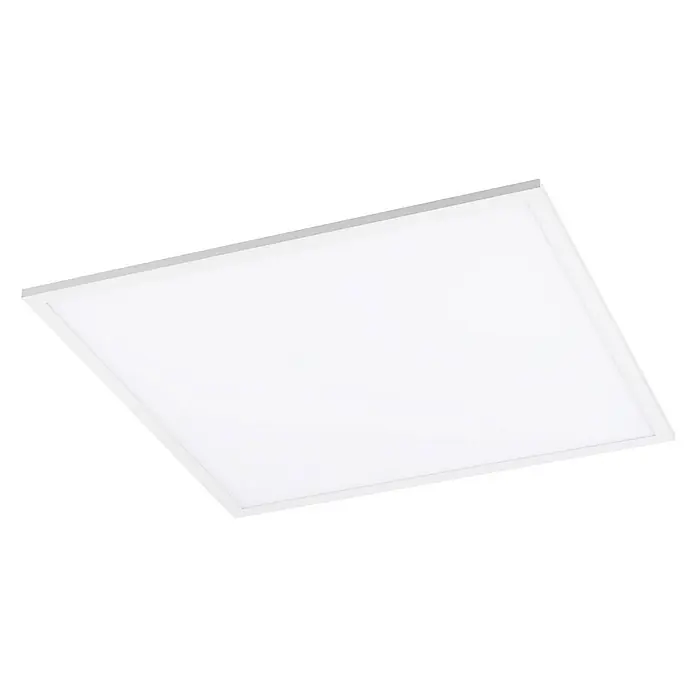 Lindby LED-Panel Luay - weiß / opal, weiß / opal - Quadratische weiße LED-Panel-Leuchte mit schlankem Metallrahmen für gleichmäßige Beleuchtung.