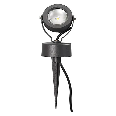 Lucande LED Gartenstrahler mit Erdspieß in anthrazit, Strahler Garten