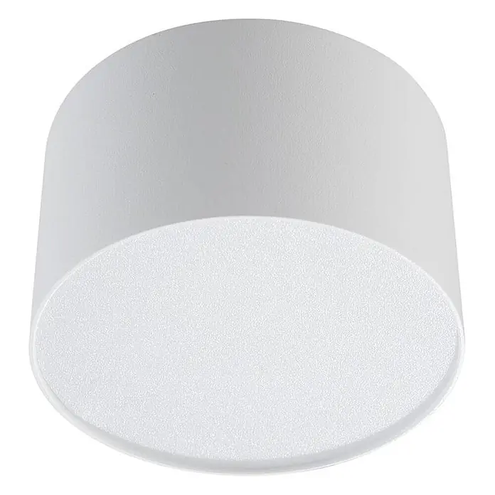 Lindby LED Aufbauleuchte weiß Ø 11 cm, Aufbaustrahler, Deckenspot 9W LED -  - Weiße zylindrische Aufbauleuchte mit mattierter Abdeckung.