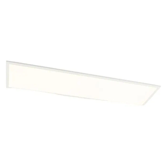 Lindby LED-Panel Luay - weiß / opal, weiß / opal - Rechteckige LED-Lichtplatte mit dünnem grauem Rahmen, die helles weißes Licht emittiert.