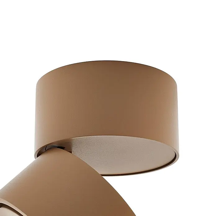 Arcchio LED Deckenlampe in braun, Deckenstrahler -  - Mattbrauner zylindrischer Aufbau-Strahler, verstellbar.
