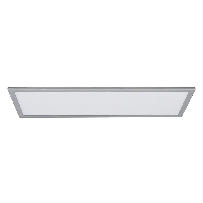 Arcchio LED Deckenleuchte flach in silber, Panel -  - Rechteckige LED-Deckenleuchte mit grauem Rahmen und weißem Diffusor.