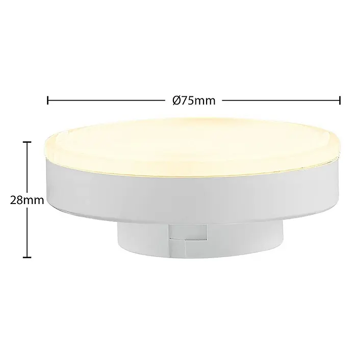 Arcchio Leuchtmittel -  - Kompakte runde weiße LED-Leuchte mit warm leuchtender Oberfläche. Maße: Ø75mm, H28mm.