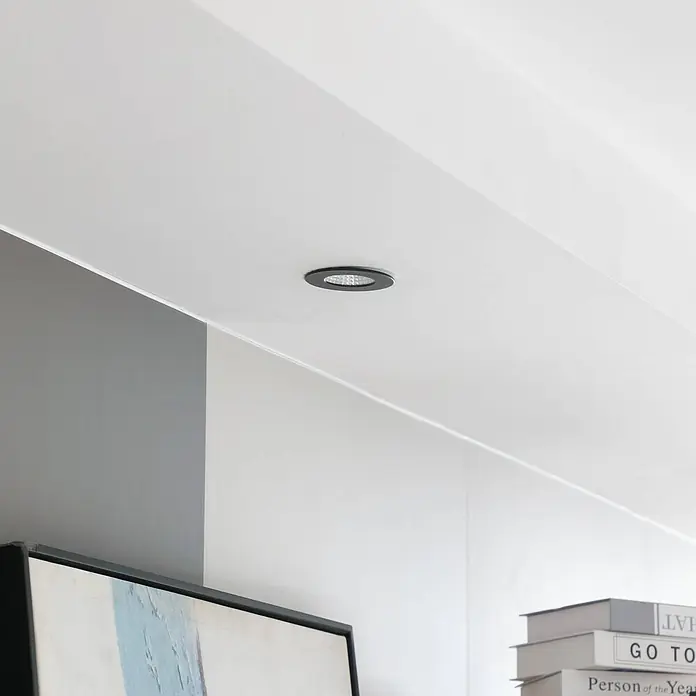 Arcchio Deckenstrahler Lirin - schwarz, schwarz - Modernes schwarzes LED-Deckeneinbaustrahler, in die Decke eingelassen.