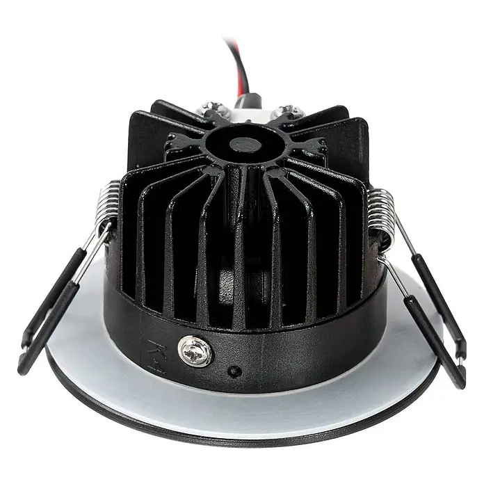 Arcchio Deckenstrahler Lirin - schwarz, schwarz - Schwarzer LED-Einbaustrahler mit Kühlkörper und Federklammern zur Montage.