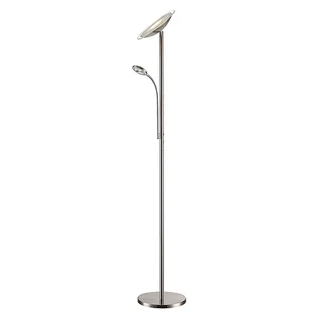 Lindby LED Stehlampe, Deckenfluter dimmbar, verstellbarer Lesearm