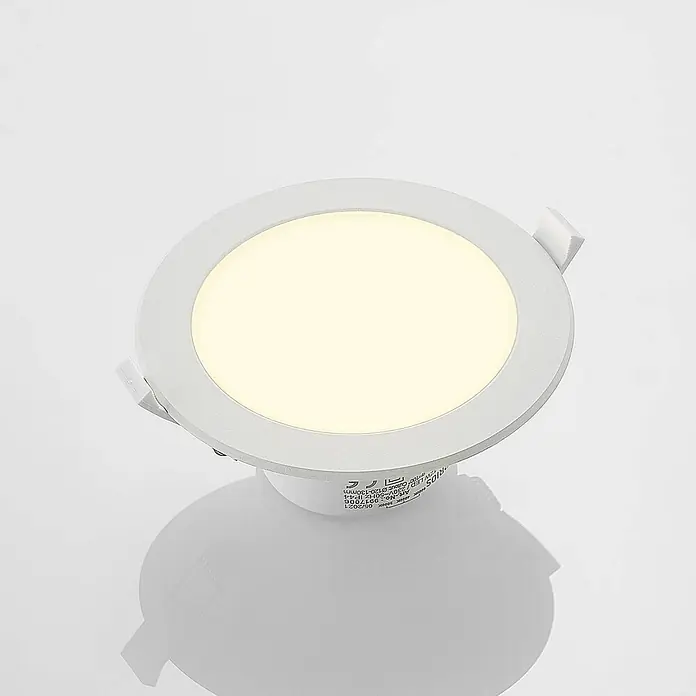 PRIOS LED Einbaustrahler in weiß, Spots Deckenleuchte -  - Weißer runder LED-Einbaustrahler mit warmem Licht.