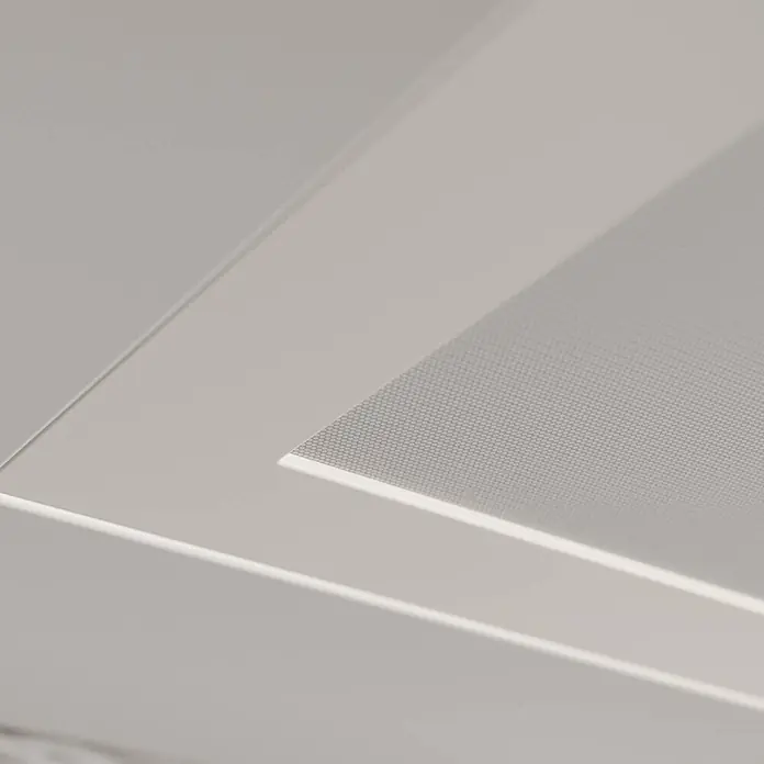 Arcchio LED Panel Deckenleuchte in weiß, Deckenlampe Büro -  - Weiße Einbau-Deckenleuchte mit gemustertem Diffusor und integrierter Linienbeleuchtung.