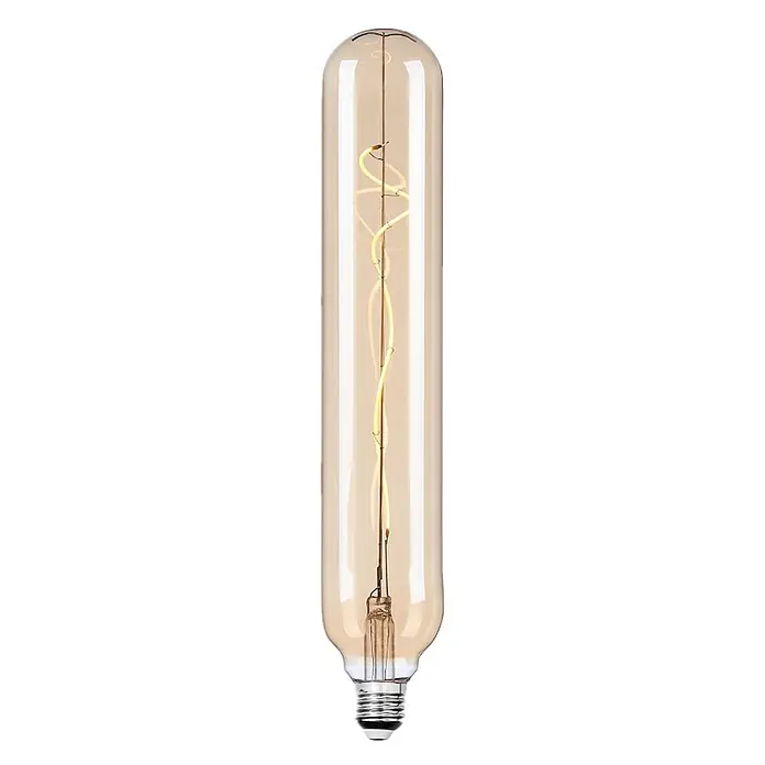 Lucande Leuchtmittel in amber, -  - Lange, amberfarbene LED-Röhrenlampe mit Wendelfilament und Schraubsockel.