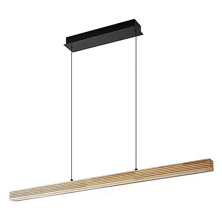 Lucande LED Pendelleuchte in hellbraun, schwarz, dimmbar Hängelampe